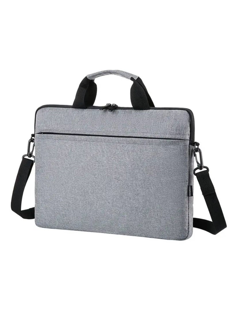 Laptop shoulder bag, 15.6-inch laptop bag with shoulder straps and handle, water-resistant and lightweight computer shoulder bag for travel, work, and office. - Image 1